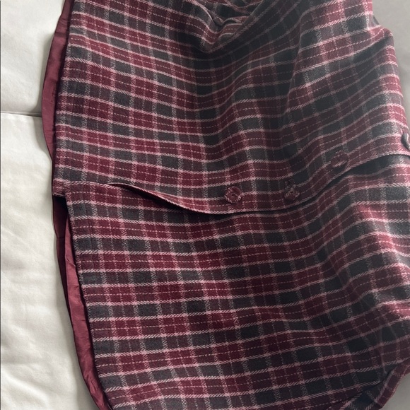 April Cornell Wool Blend/Burgundy and Gray Plaid Coat - Picture 16 of 16